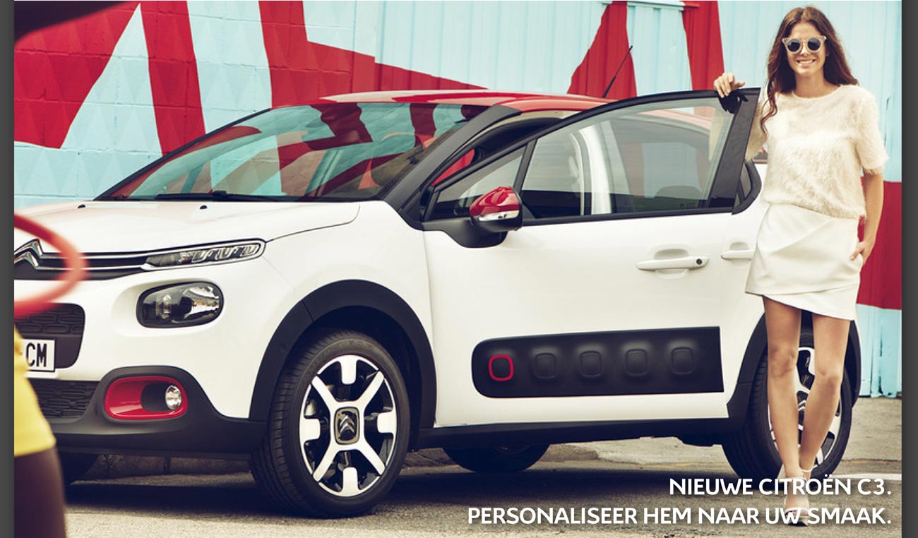 Nieuwe Citroën C3. ¨¨Personaliseer hem naar uw smaak.