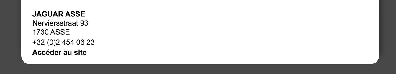 JAGUAR ASSE
Nerviërsstraat 93
1730 ASSE
+32 (0)2 454 06 23
Accéder au site