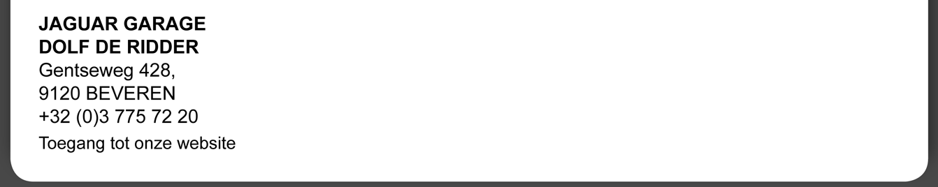 JAGUAR GARAGE DOLF DE RIDDER