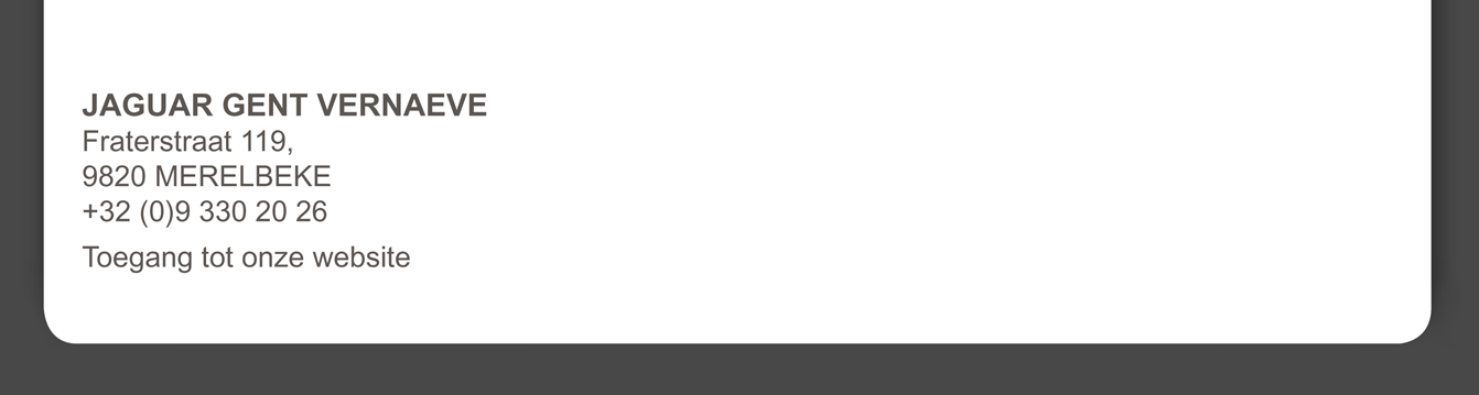 JAGUAR GENT VERNAEVE
