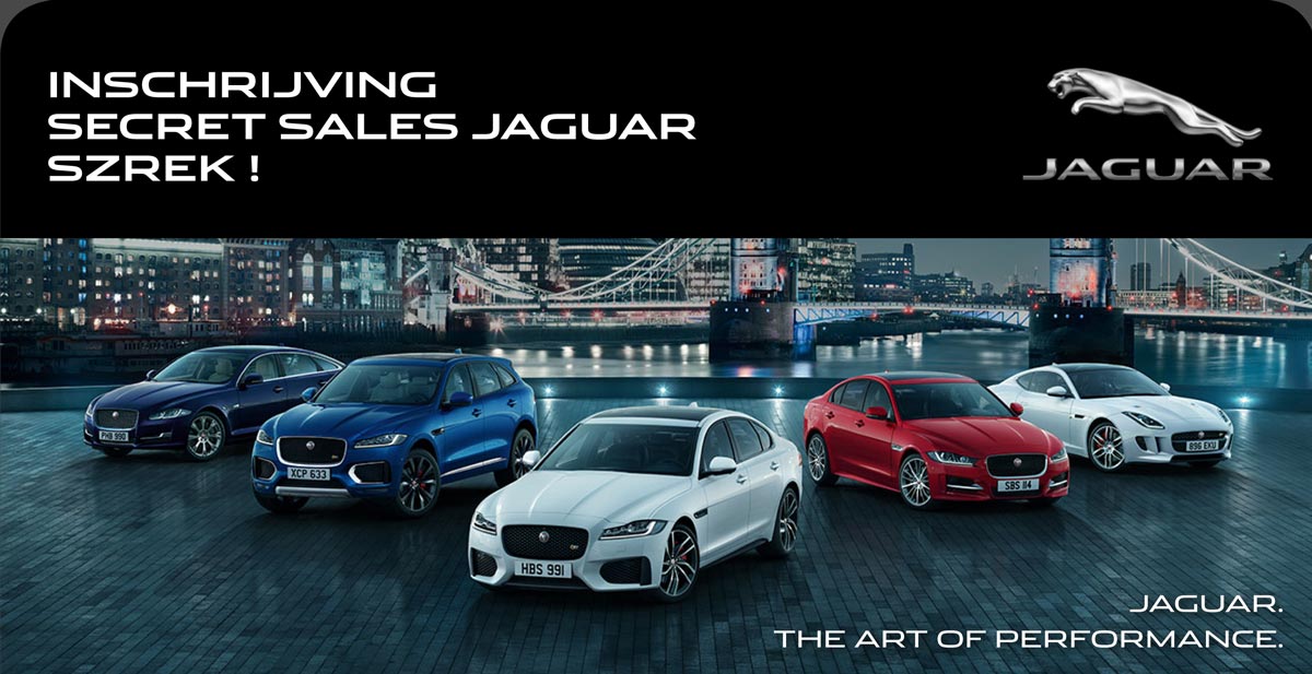 Inschrijving Secret Sales Jaguar Szrek