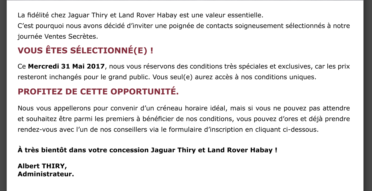Chez Jaguar Thiry et Land Rover Habay, nous aimons surprendre.