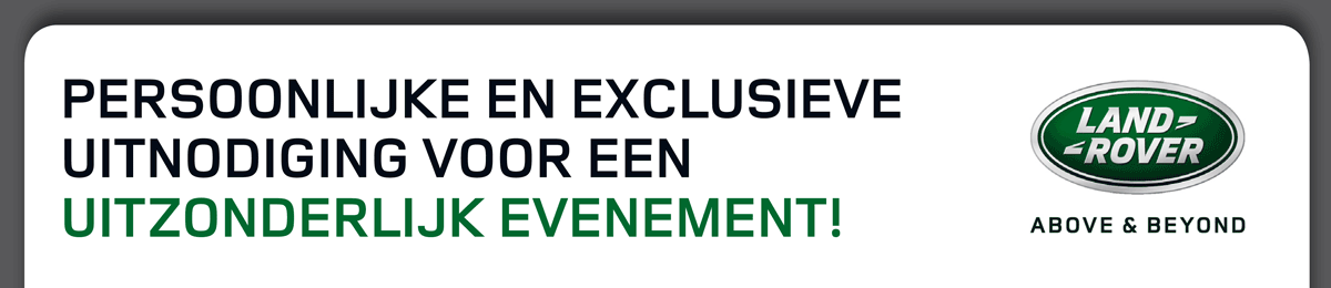 PERSOONLIJKE EN EXCLUSIEVE UITNODIGING VOOR EEN UITZONDERLIJK EVENEMENT!