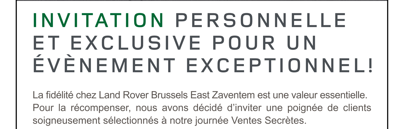 INVITATION PERSONNELLE ET EXCLUSIVE POUR UN ÉVÈNEMENT EXCEPTIONNEL !