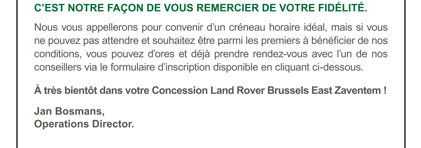 C'est notre façon de vous remercier de votre fidélité.