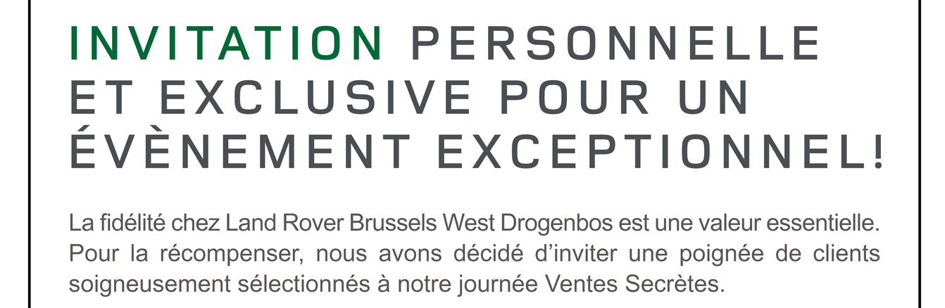 INVITATION PERSONNELLE ET EXCLUSIVE POUR UN ÉVÈNEMENT EXCEPTIONNEL !