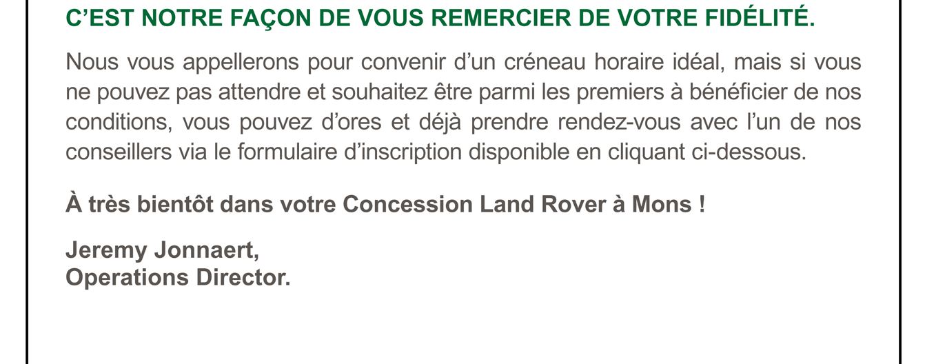 Profitez de cette opportunité.