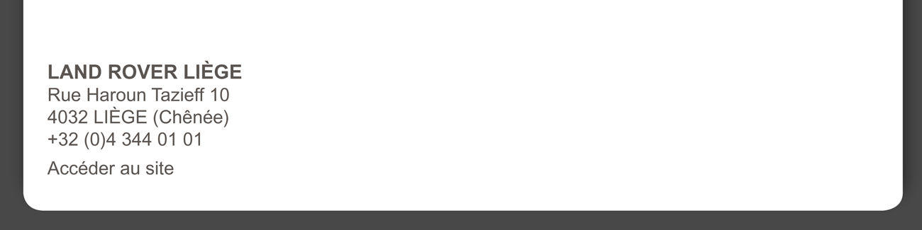 LAND ROVER LIEGE