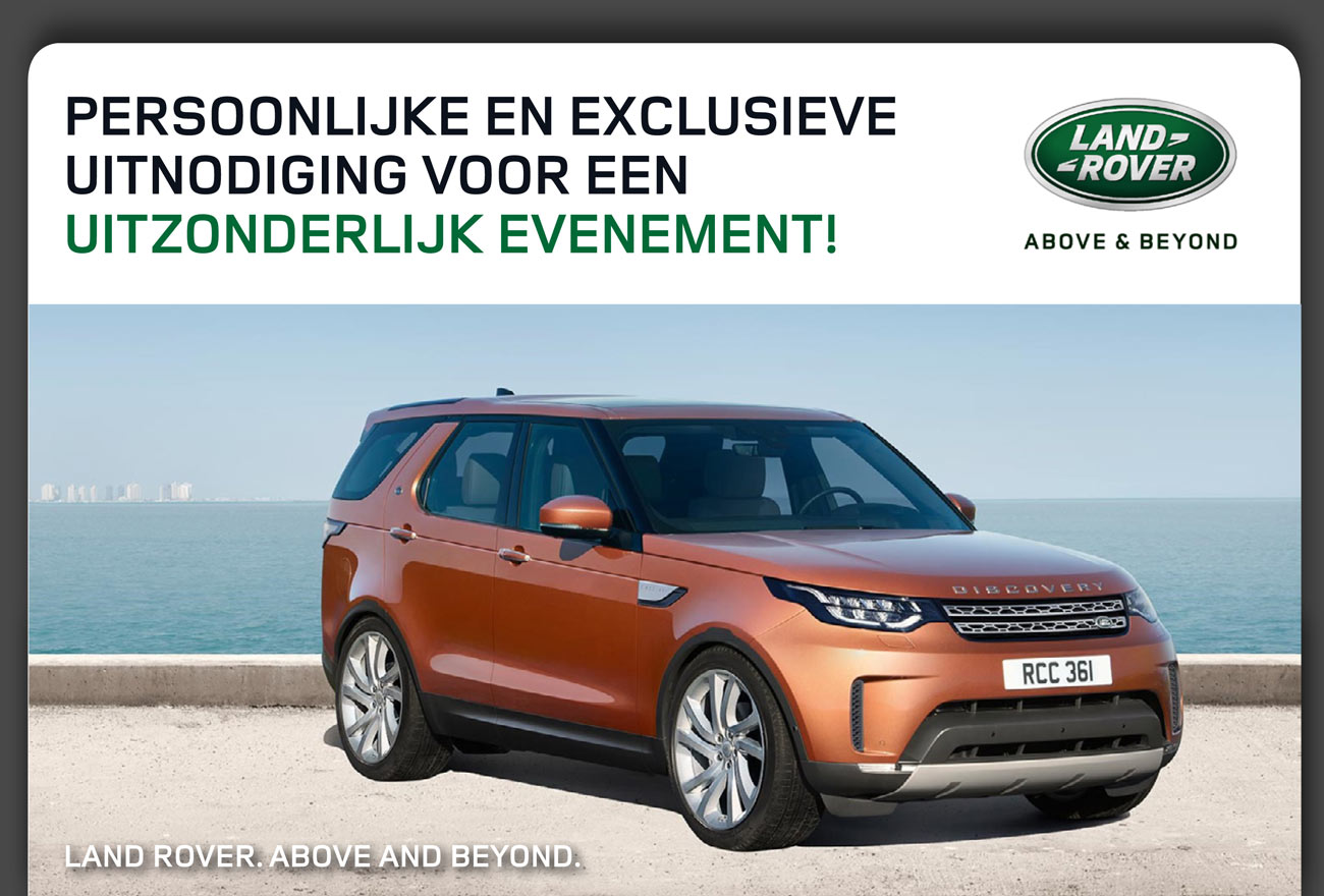 PERSOONLIJKE EN EXCLUSIEVE UITNODIGING VOOR EEN UITZONDERLIJK EVENEMENT!