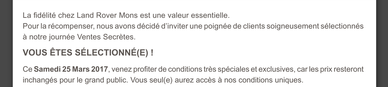 La fidélité chez Land Rover Namur Quevrain est une valeur essentielle.