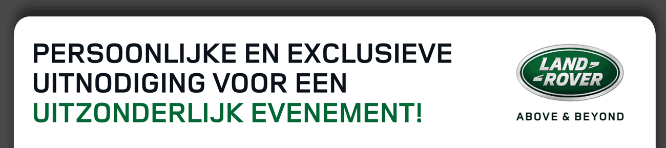 PERSOONLIJKE EN EXCLUSIEVE UITNODIGING VOOR EEN UITZONDERLIJK EVENEMENT!