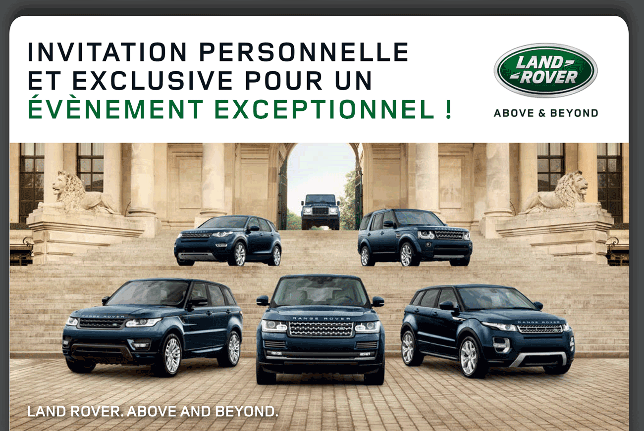 Invitation personnelle et exclusive pour un évènement exceptionnel !