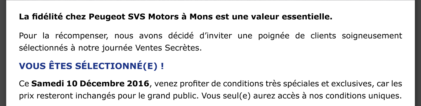 Ce samedi 10 décembre 2016