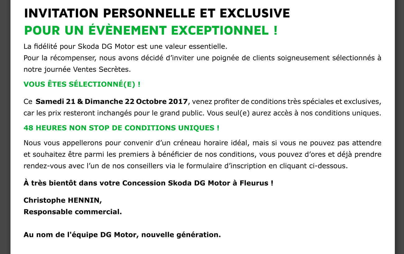 Vous êtes sélectionné(e)s !