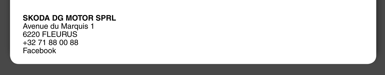 Skoda DG MOTOR SPRL