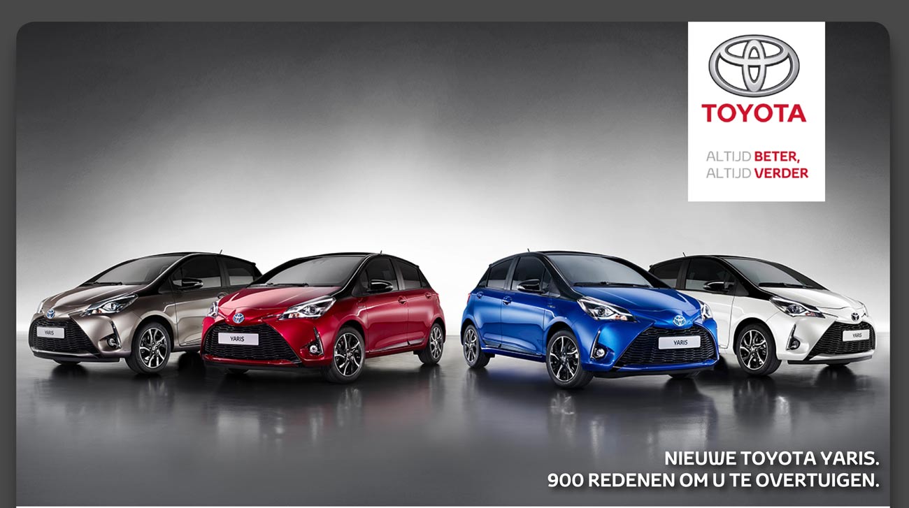 NIEUWE TOYOTA YARIS. 900 REDENEN OM U TE OVERTUIGEN